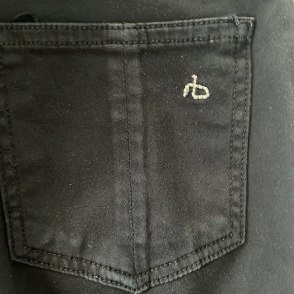 Rag & Bone, Black Jeans,Skinny Jeans Black Plush Button & zipper fly, Size 27 - Picture 8 of 12